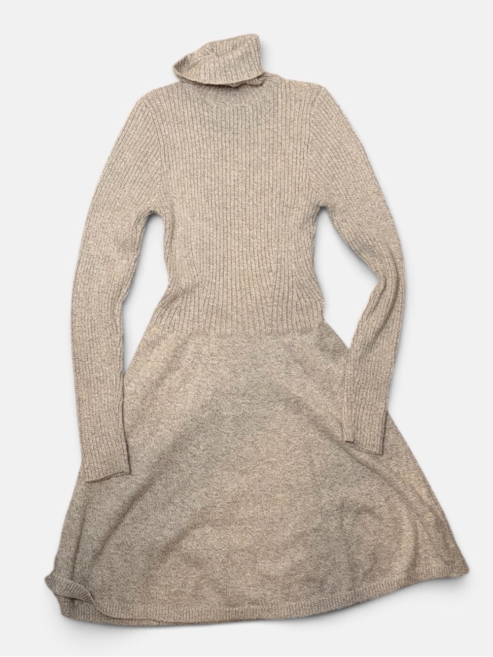 Abercrombie & Fitch M Turtleneck Sweater Dress Fit Flare Cotton Blend